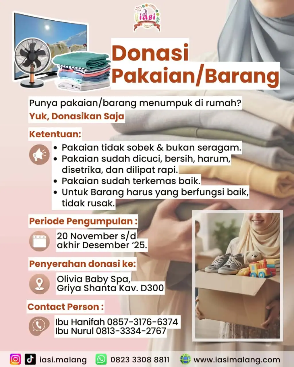 DONASI PAKAIAN / BARANG bersama IASI